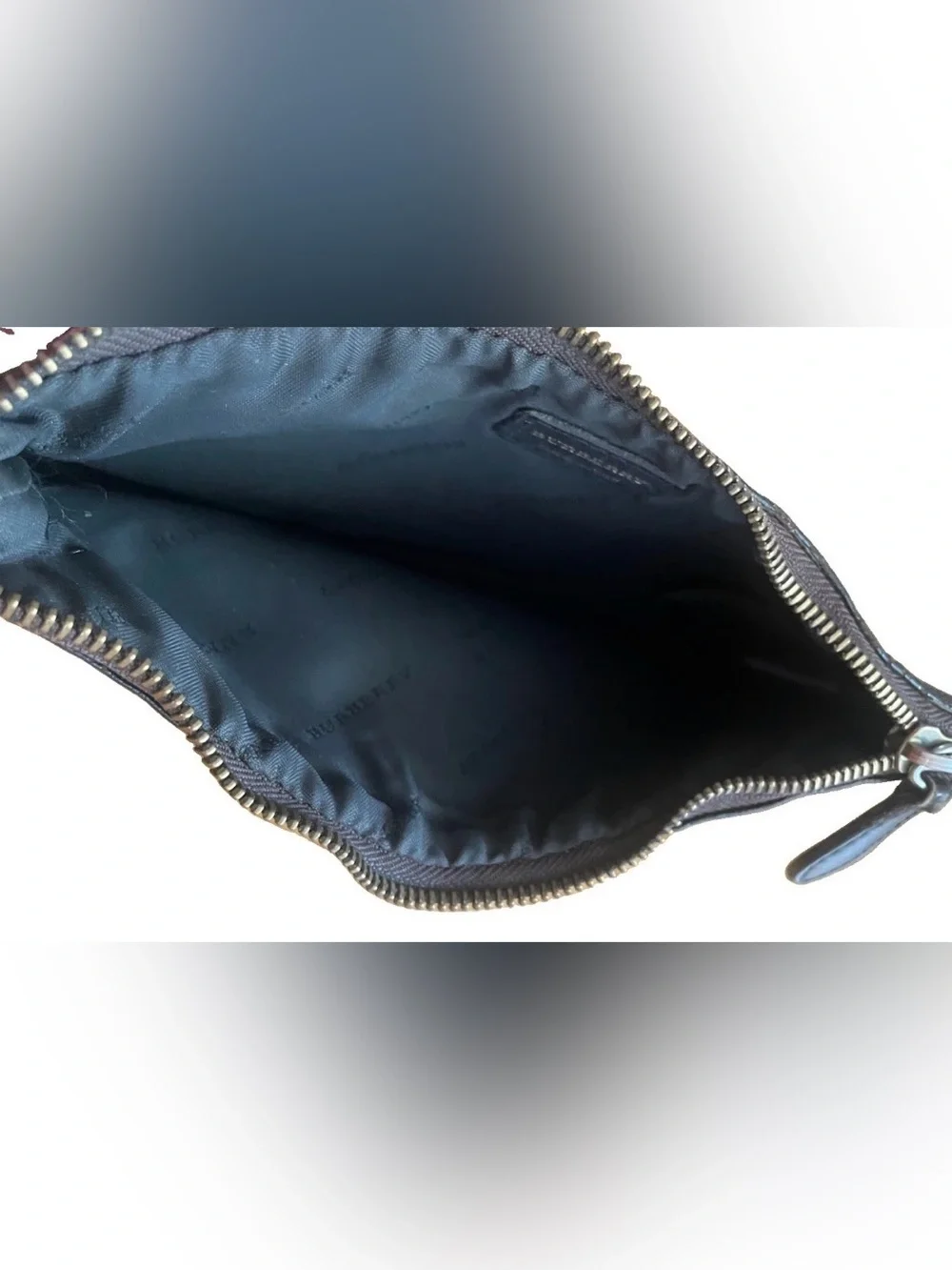 Burberry Haymarket Check Coated Leather Clutch Bag No Strap/Clutch Only